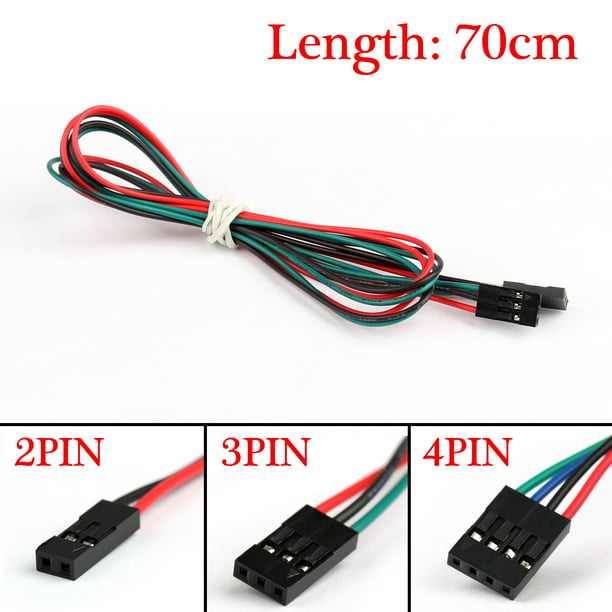 2PCS Cable Female-Female 4Pin 70CM Jumper Wire for Arduino 3D Printer Reprap